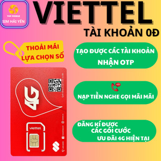 SIM 4G VIETTEL CHUYÊN DATA - SIM V180B COMBO DATA + FREE GỌI