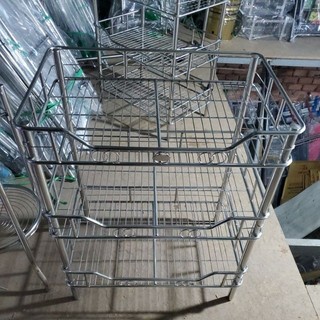 Kệ chén inox 2 tầng,3 tầng size 40x60x75cm