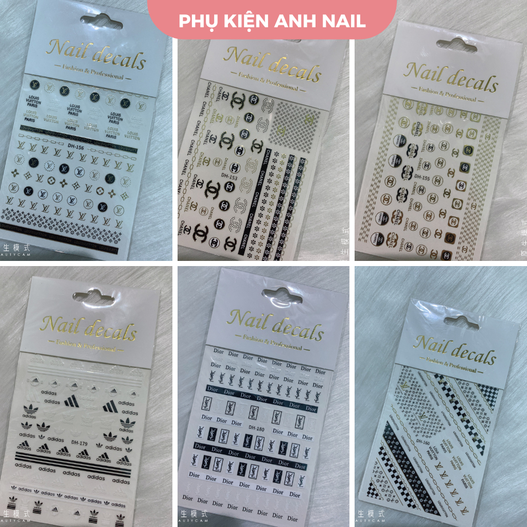 Sticker nail thương hiệu trang trí móng mã mới