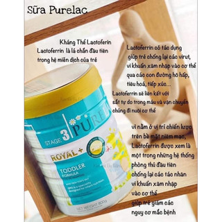 (Tặng kèm quà) Sữa PURELAC ROYAL+ 1,2,3