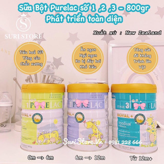 (Tặng kèm quà) Sữa PURELAC ROYAL+ 1,2,3