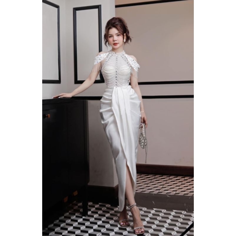 ✨ Đầm body yếm rớt vai ✨ HÌNH THẬT - S/M/L