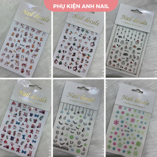 Sticker noel trang trí nail mã mới