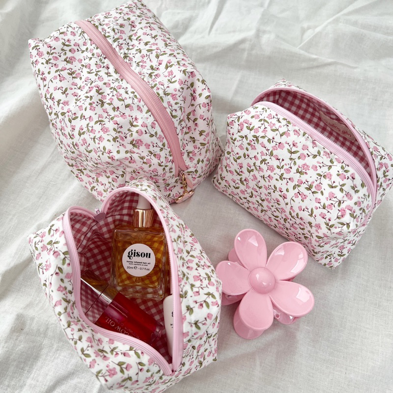 Túi hoa nhí đựng makeup