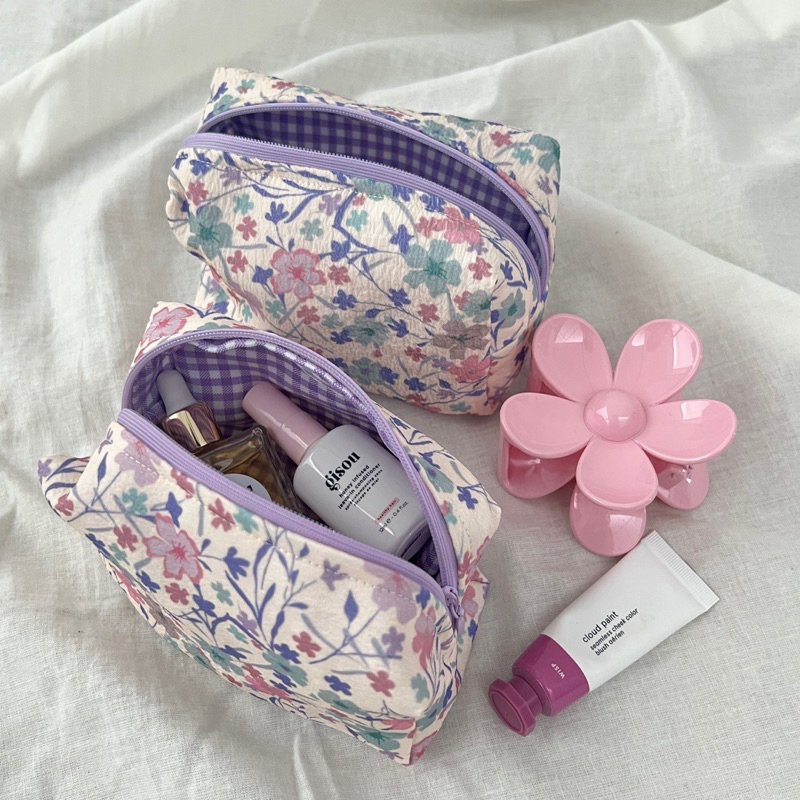 Túi hoa nhí đựng makeup