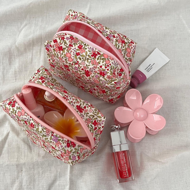 Túi hoa nhí đựng makeup