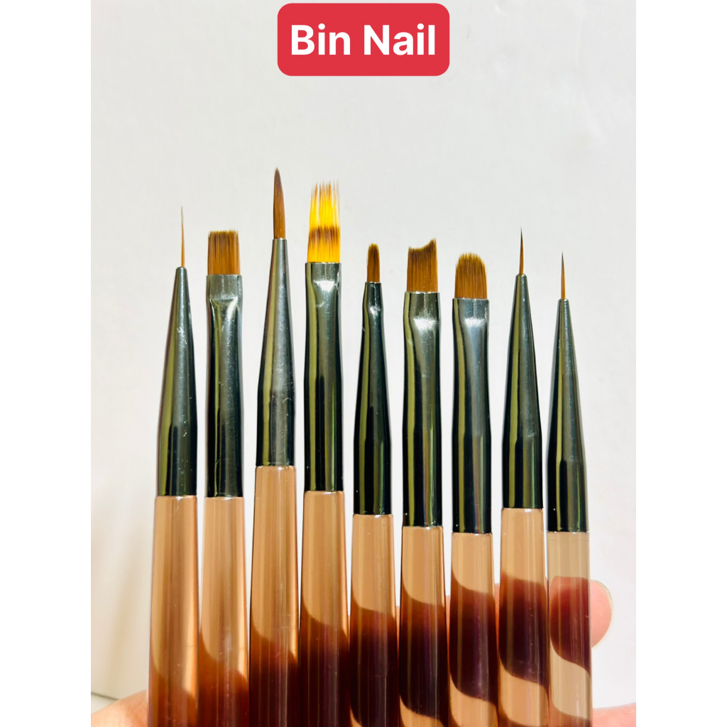 Sét cọ 9 cây vẽ móng chuyên dụng làm nail