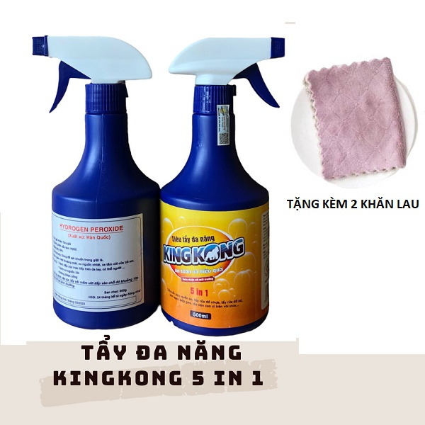 [ KÈM QUÀ TẶNG ] SET Siêu Tẩy Đa Năng KingKong 5 in 1. Chất Tẩy Không Mùi , Không Hại Sức khỏe