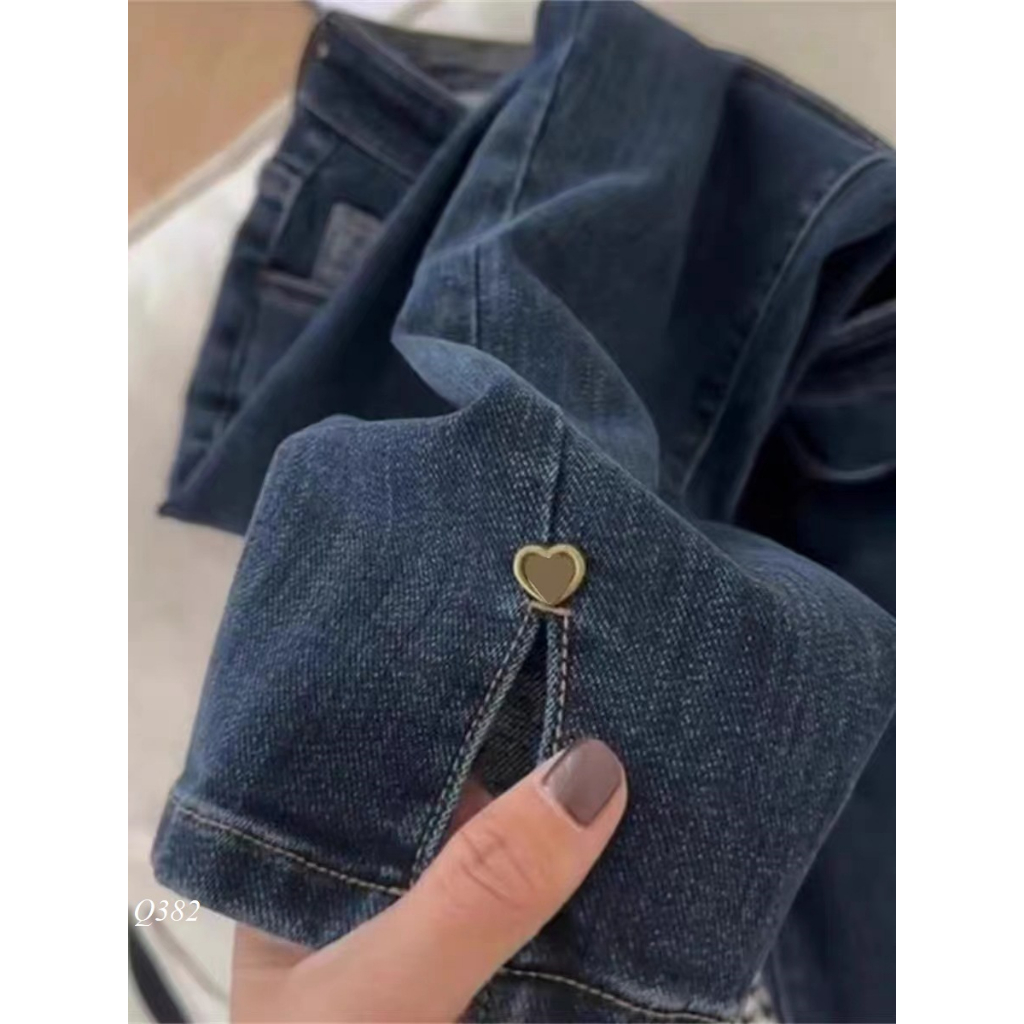 Quần BẦU Jean Bầu Trẻ Trung Năng Động Q0382 Đính Trái Tim