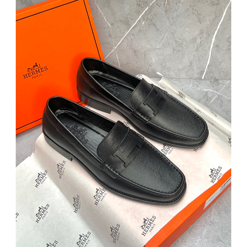 Giày Nam Giày Loafer Nam Hermes Công Sở Da Thật Cao Cấp Size 38 Đến 42