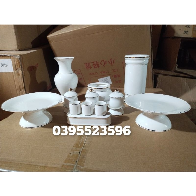 bộ thờ cúng lư hương bát nhang bình hoa đĩa trái cây bộ áng chung ly đại bi chung nước giá siêu rẻ