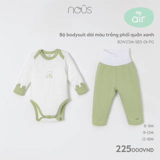 Bộ quần áo Body Suit Nous petit cài thẳng - cài lệch dài tay, cộc tay (0-12m)