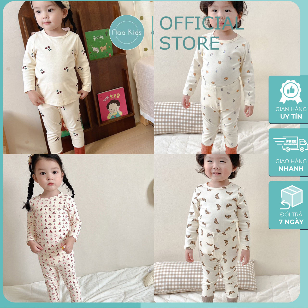 (PEEKABOO) Bộ dài tay hàn quốc cho bé, bộ quần áo thu đông phong cách hàn chất liệu cotton hàng QC loại 1