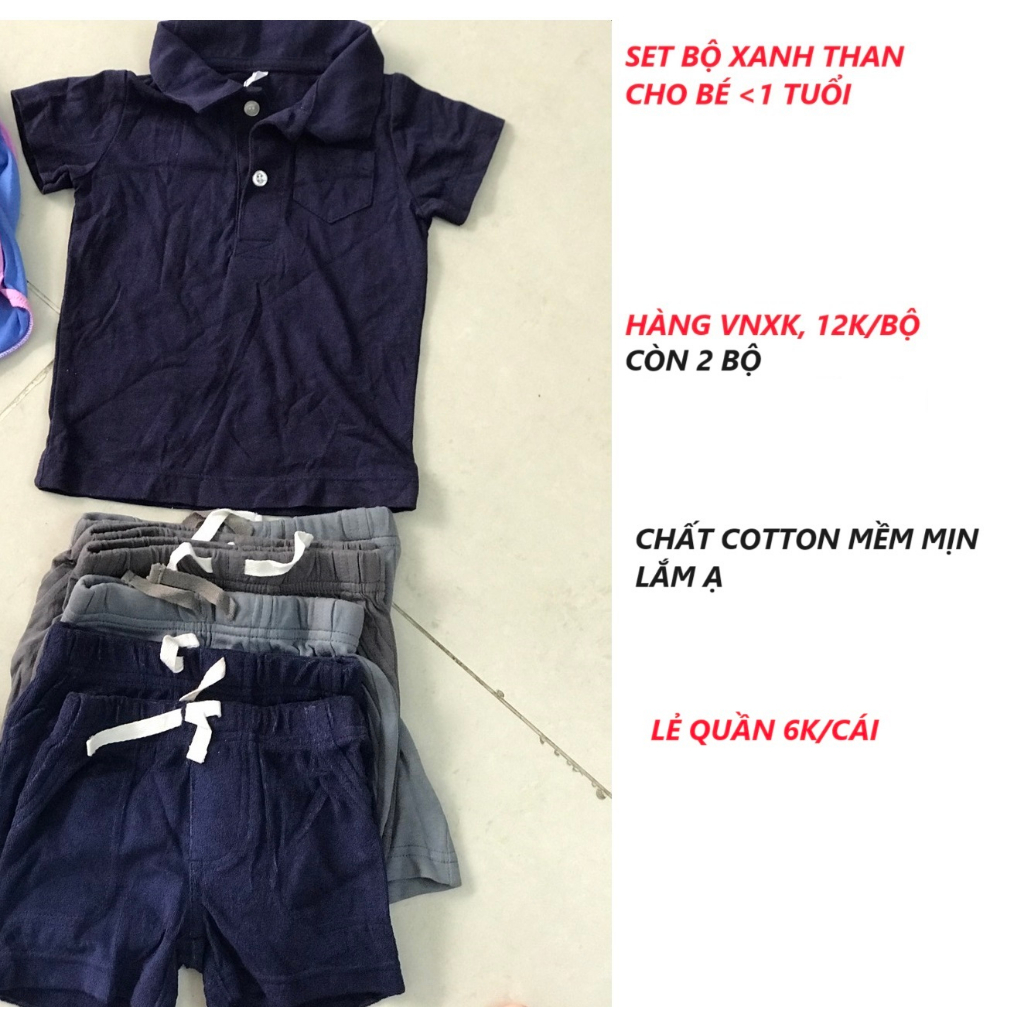 BỘ COTTON LẺ SIZE CHO BÉ NHIỀU KIỂU THANH LÝ 15K/BỘ