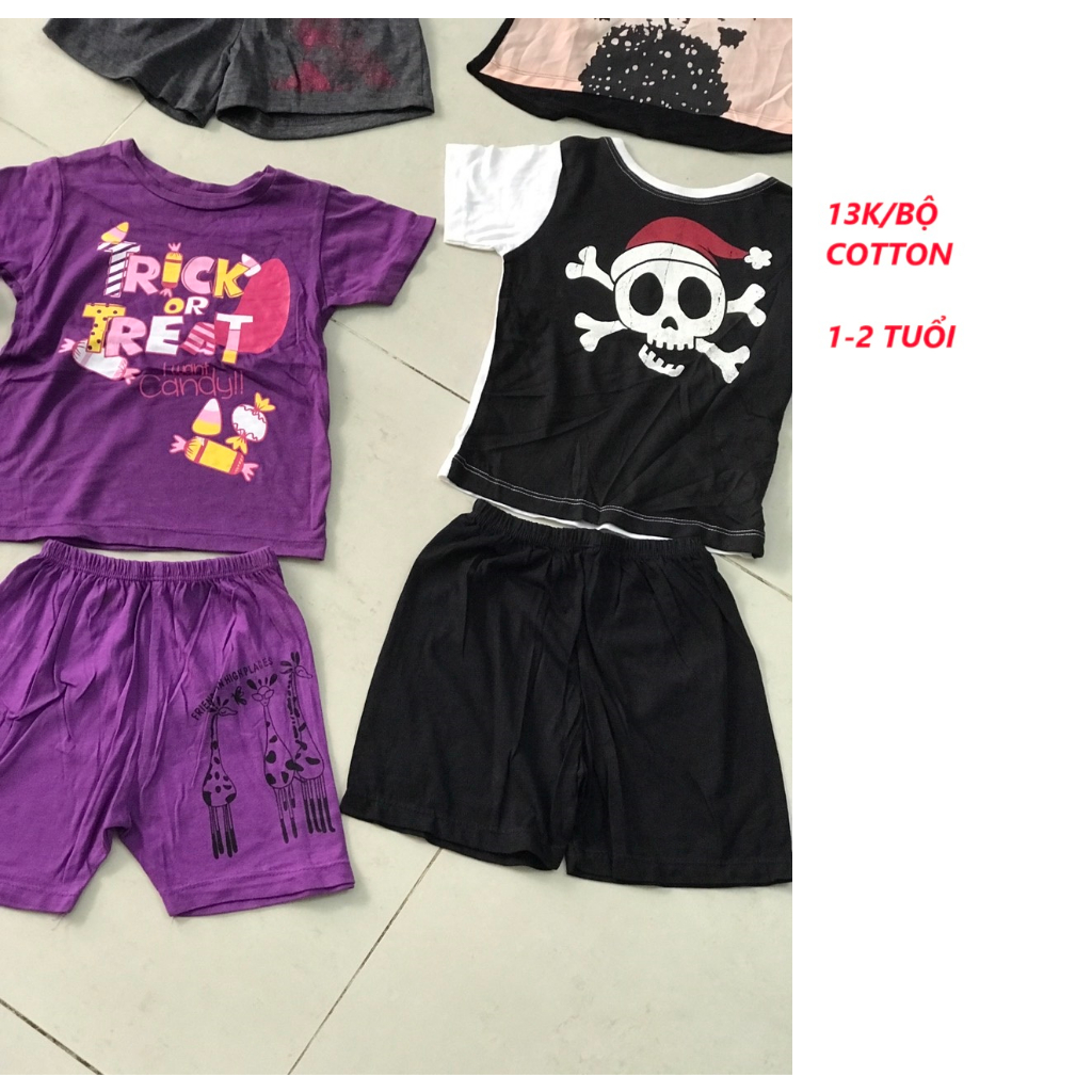 BỘ COTTON LẺ SIZE CHO BÉ NHIỀU KIỂU THANH LÝ 15K/BỘ