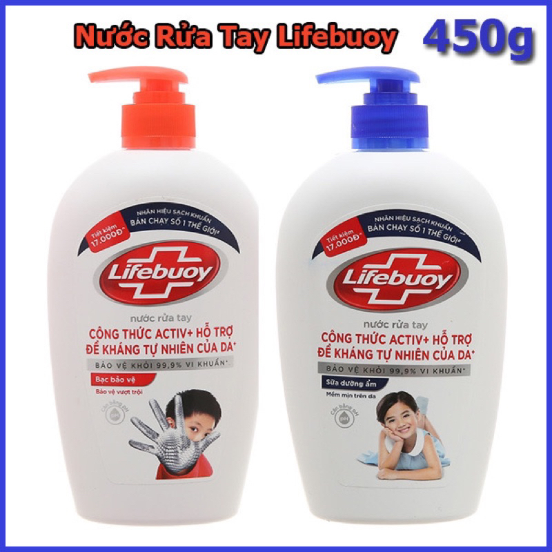 Nước rửa tay Lifebuoy chai 450g