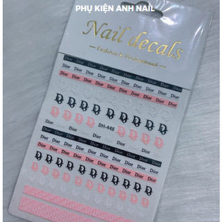 Sticker dán móng trang trí nail thương hiệu dh448