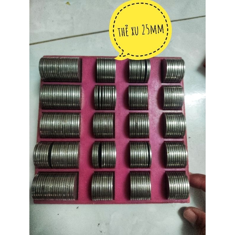 Xu thẻ game 25mm  cũ đã sử dụng