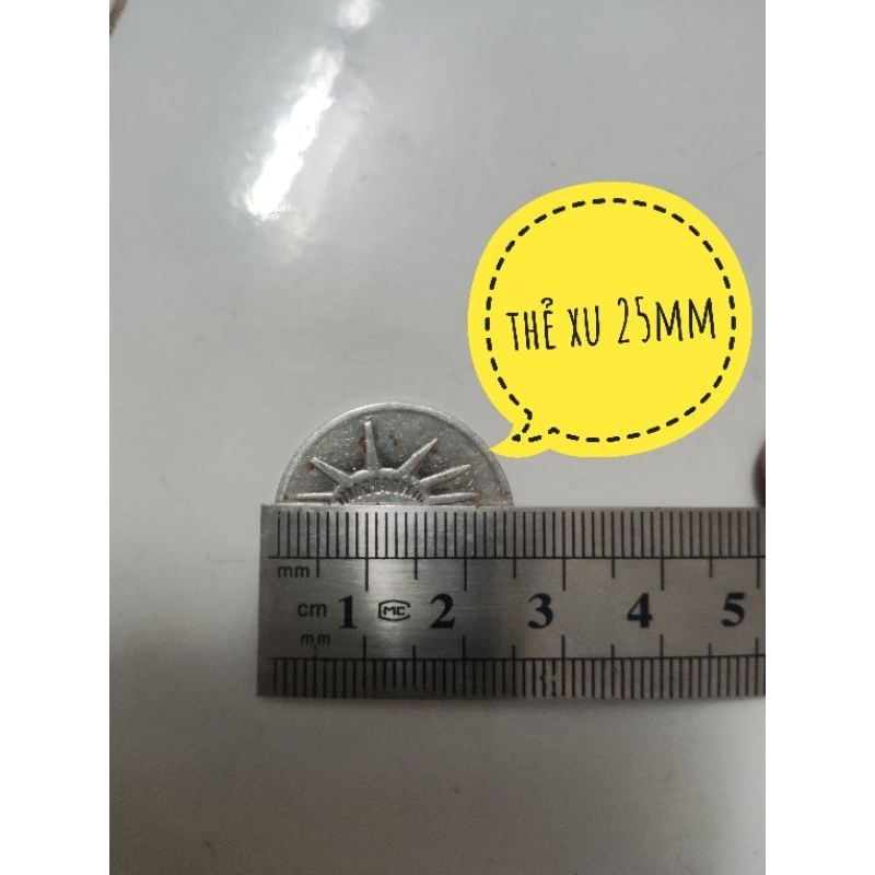 Xu thẻ game 25mm  cũ đã sử dụng