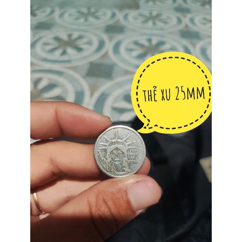 Xu thẻ game 25mm  cũ đã sử dụng