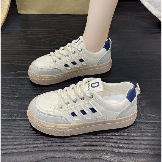 Giày thể thao nữ 3cm Thoáng khí dây màu Kiểu dáng hàn quốc