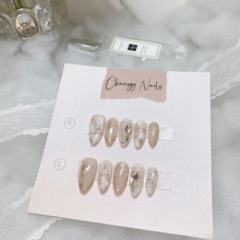 Nailbox thiết kế changgnails màu trà sữa