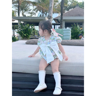 Bodysuit hoa nơ em bé Nanci room