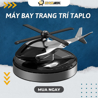 [ Kèm nước hoa ] Máy Bay Trang Trí Taplo Chạy Năng Lượng Mặt Trời Trang Trí Xe Hơi - Bàn Làm Việc