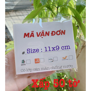 50 tờ phiếu tem dán decal ghi thông tin vận chuyển
