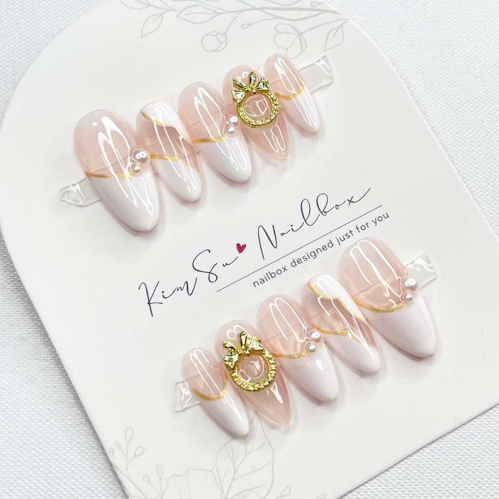 Nailbox hồng thạch vân trắng