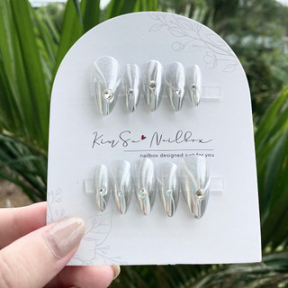 Nailbox mắt mèo bạc tráng gương
