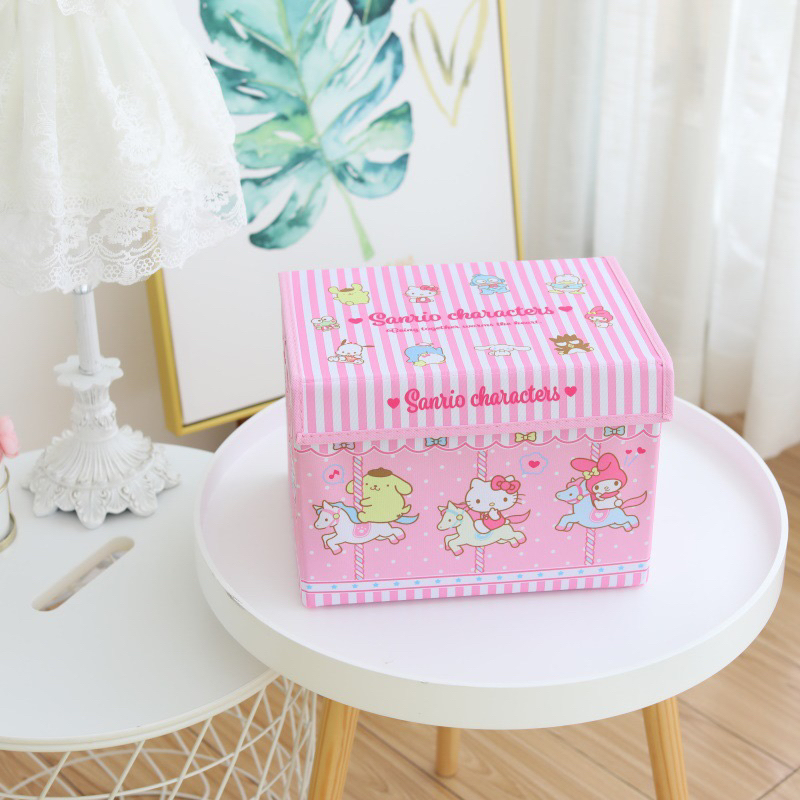 Hộp vải đựng đồ Sanrio , kitty , kuromi cho bé