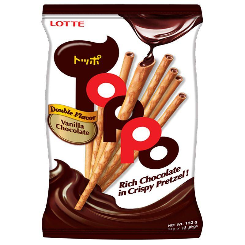 Bánh que Toppo nhân  socola hương Vani 132 g
