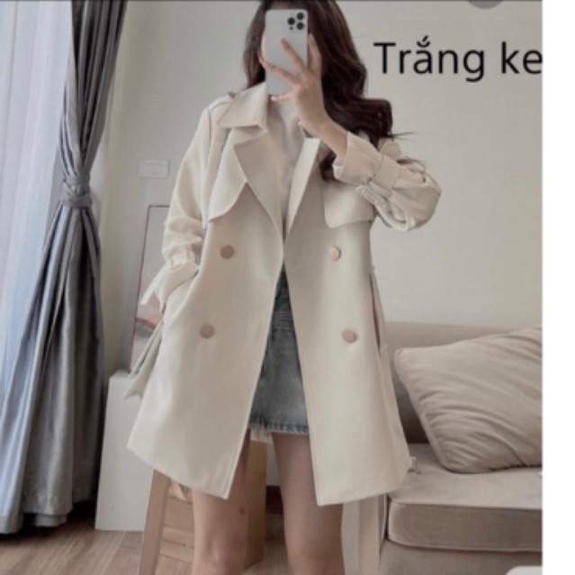 Mangto dáng lửng hàng 2 lớp dày dặn có kèm đai thắt lưng và đai cổ tay