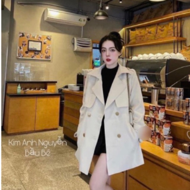 Mangto dáng lửng hàng 2 lớp dày dặn có kèm đai thắt lưng và đai cổ tay