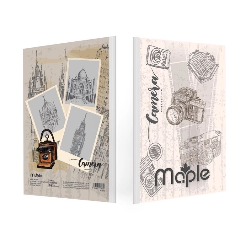 Vở kẻ ngang cao cấp MC.Ple Camera 80 trang, 120 trang