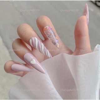 Nailbox thiết kế changgnails màu Hồng pastel