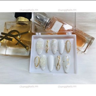 Nailbox thiết kế changgnails tráng gương loang vân đá