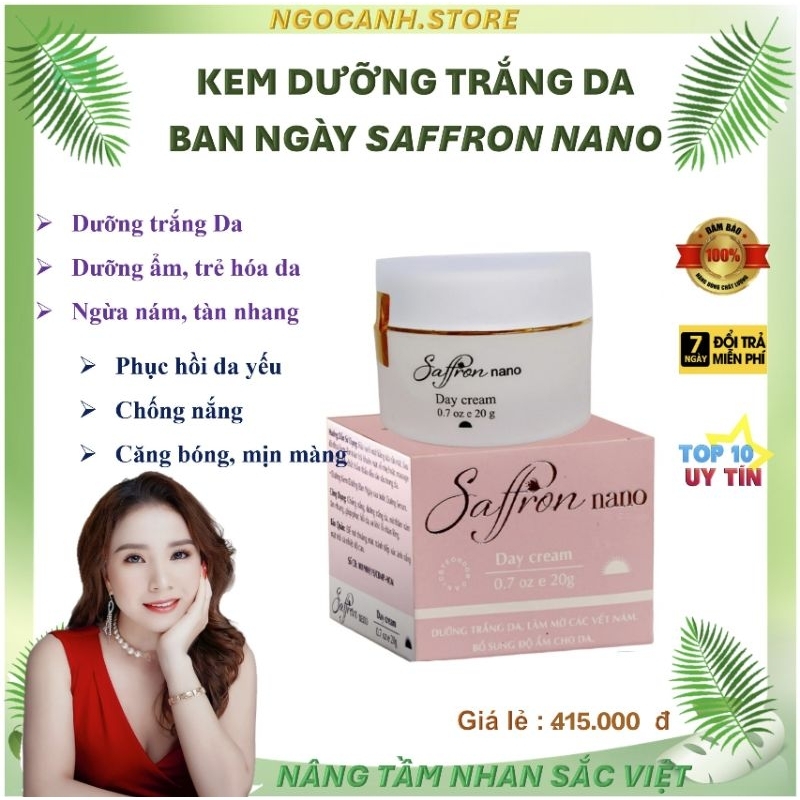 Kem Dưỡng Trắng Da Ngày Saffron Nano