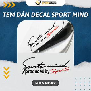 Tem dán decal Sport mind prodeced by Sports xe hơi ô tô đầy đủ màu sắc