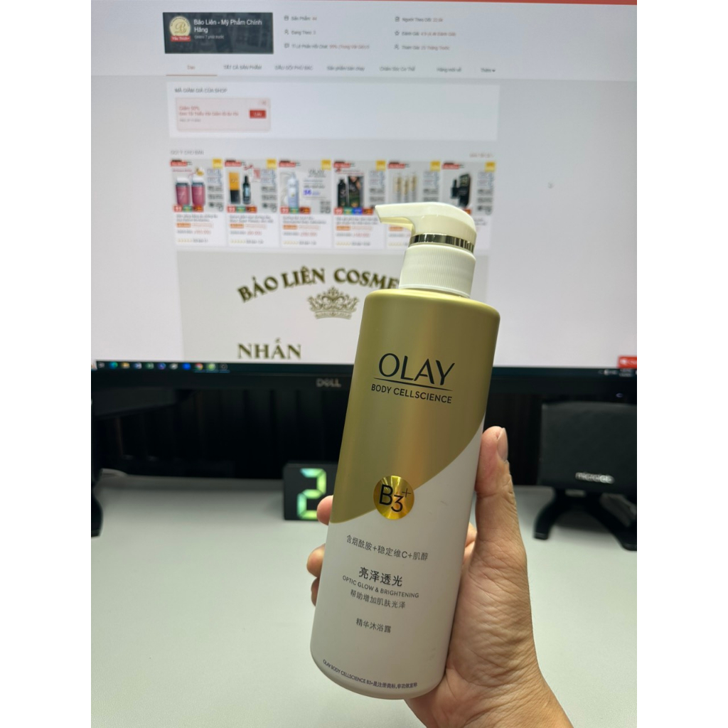 Sữa tắm OLAY BODY CELLSCIENCE Vitamin B3,Retinol +Vitamin C Dưỡng Trắng Da, Dưỡng Ẩm Da