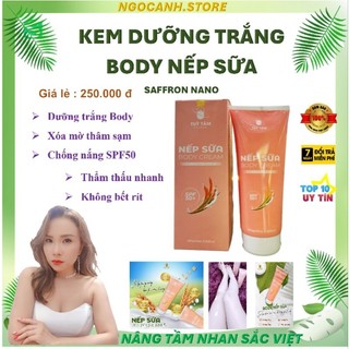 [KEM BODY NẾP SỮA - Tùy Tâm Pharma] Dưỡng trắng da, chống nắng SPF 50, căng bóng mịn màng.