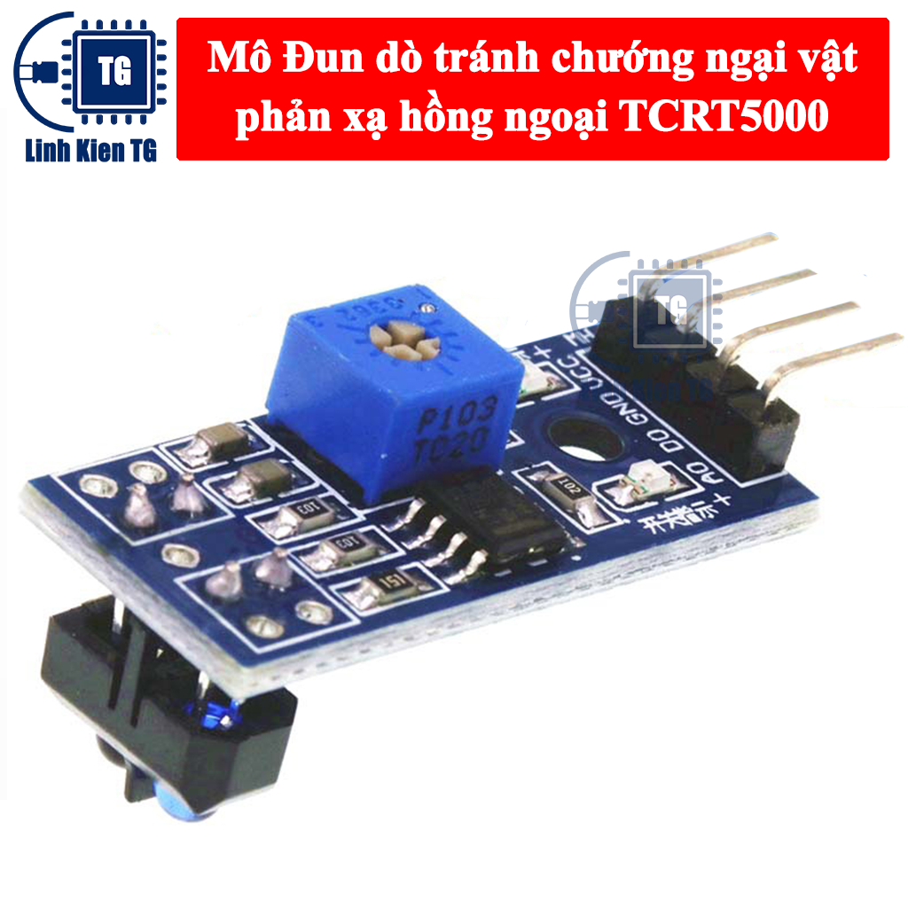 Mô Đun dò tránh chướng ngại vật phản xạ hồng ngoại TCRT5000 dành cho Arduino DIY