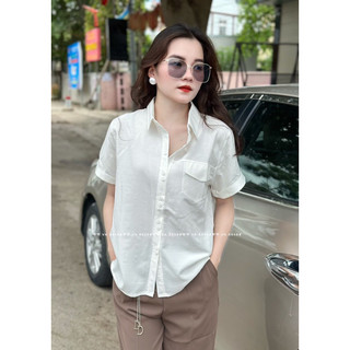 Sơ mi trắng chất đũi mềm mát