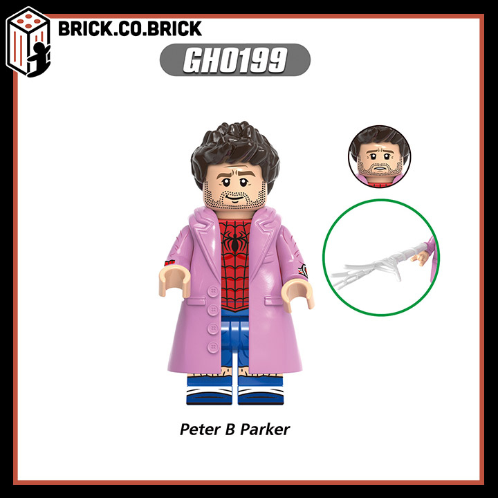 Peter Parker Mô hình Lắp ráp Nhân vật Spider Man Bóng Hoa Đỏ Lưới Đồ chơi  Siêu Anh Hùng Người Nhện G0126