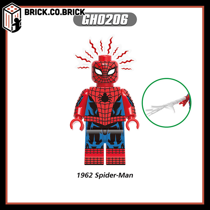 Peter Parker Mô hình Lắp ráp Nhân vật Spider Man Bóng Hoa Đỏ Lưới Đồ chơi  Siêu Anh Hùng Người Nhện G0126
