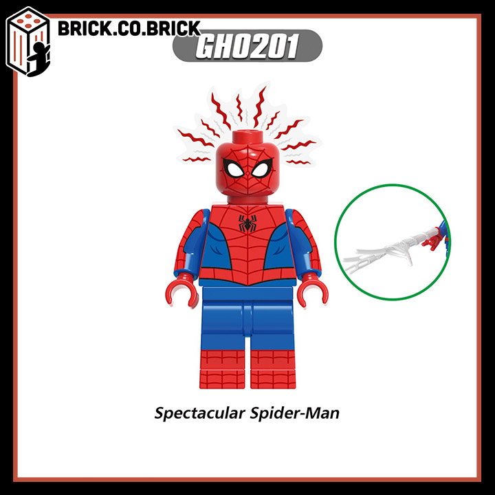 Peter Parker Mô hình Lắp ráp Nhân vật Spider Man Bóng Hoa Đỏ Lưới Đồ chơi  Siêu Anh Hùng Người Nhện G0126