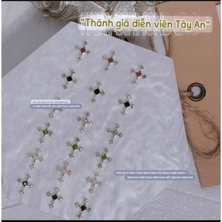 Charm thánh giá nail-charm thánh giá đá nail móng tay