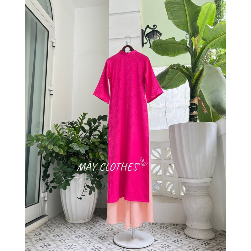 Áo dài Sen Hồng dáng xuông