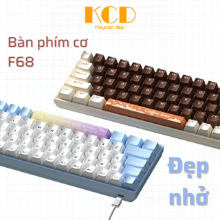 Bàn phím cơ F68 có dây, đẹp, red switch yên tĩnh, giá tốt, phù hợp nhân viên văn phòng, hssv